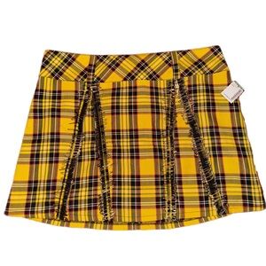 NWT Tripp NYC Plaid Safety Pin Skirt